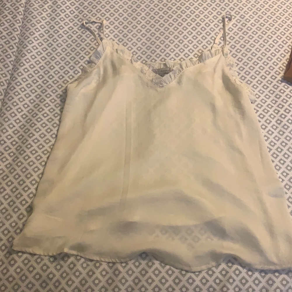 Ruffle trim tank top